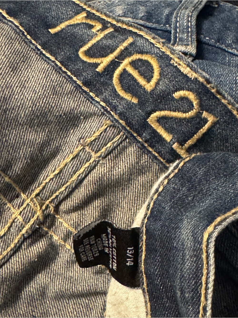 Rue21 Women's Blue Denim Shorts with Gold Stitching